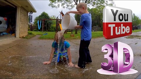 Bucket of Water Dumped on Head in 3D Virtual Reality