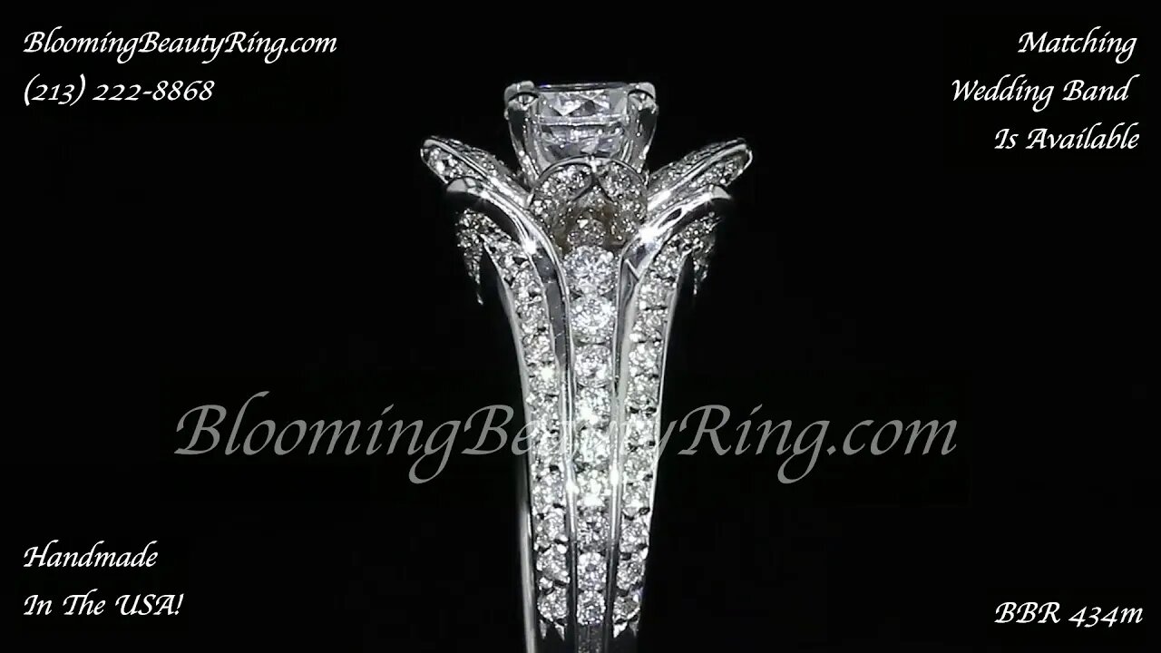 BBR 434m Handmade In The USA 4 Prong Diamond Engagement Ring With Unique Design