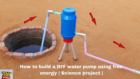 How to build a DIY water pump using free energy | Science project |