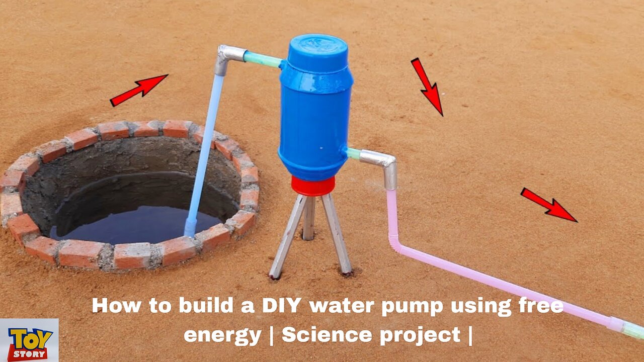 How to build a DIY water pump using free energy | Science project |