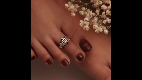 silver toe ring design