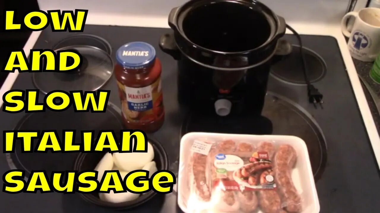Slow cooker Italian sausage and onions #slowcookermeals #italiansausge