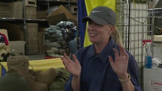 Local couple prepares combat gear to help Ukrainian Armed Forces