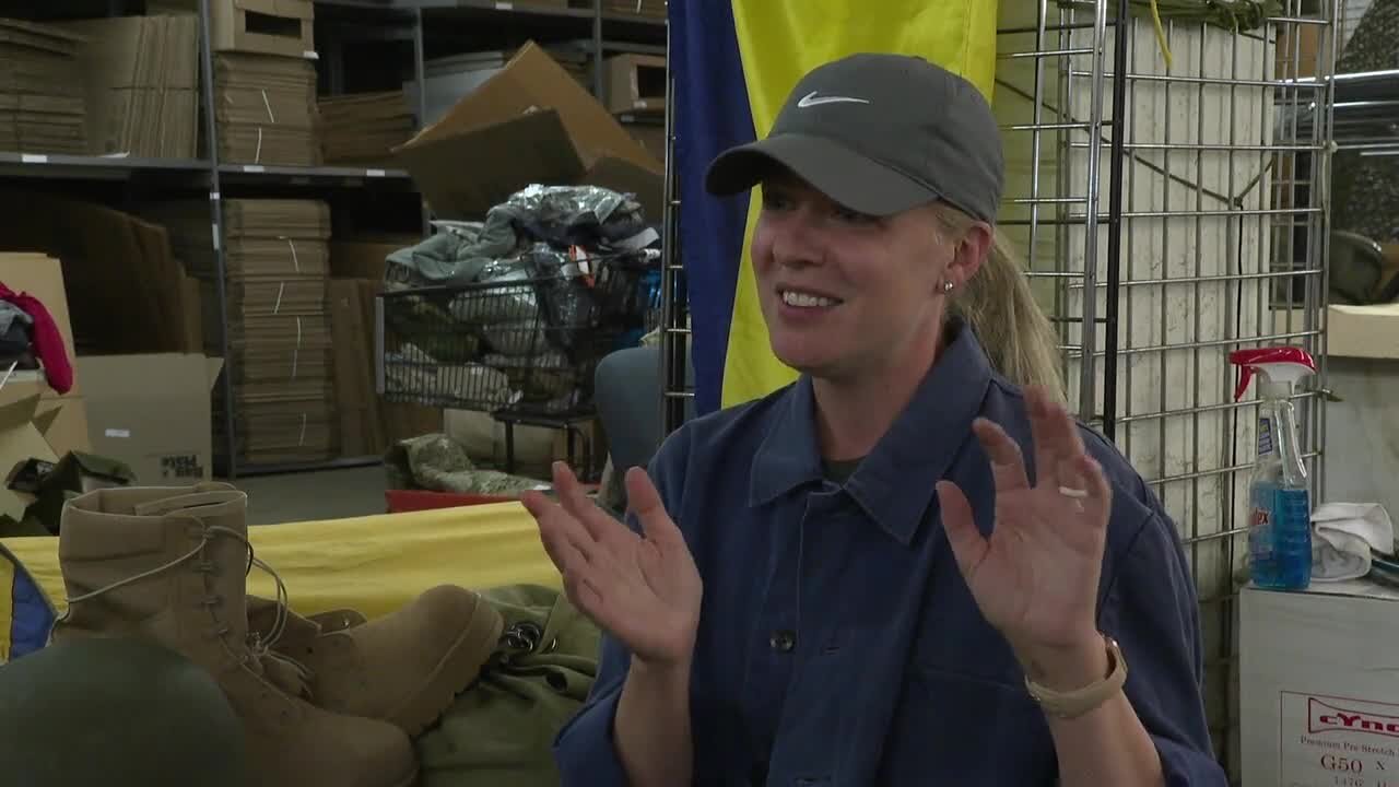 Local couple prepares combat gear to help Ukrainian Armed Forces