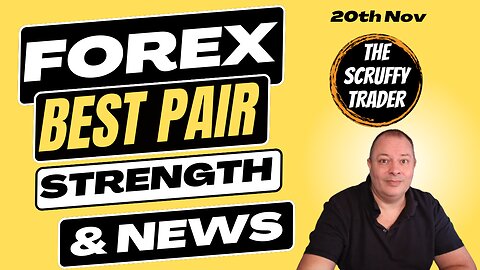 DAY TRADE FOREX MARKET STRENGTH & ECONOMIC NEWS = Best Forex Pair of the Day = 20th Nov 23