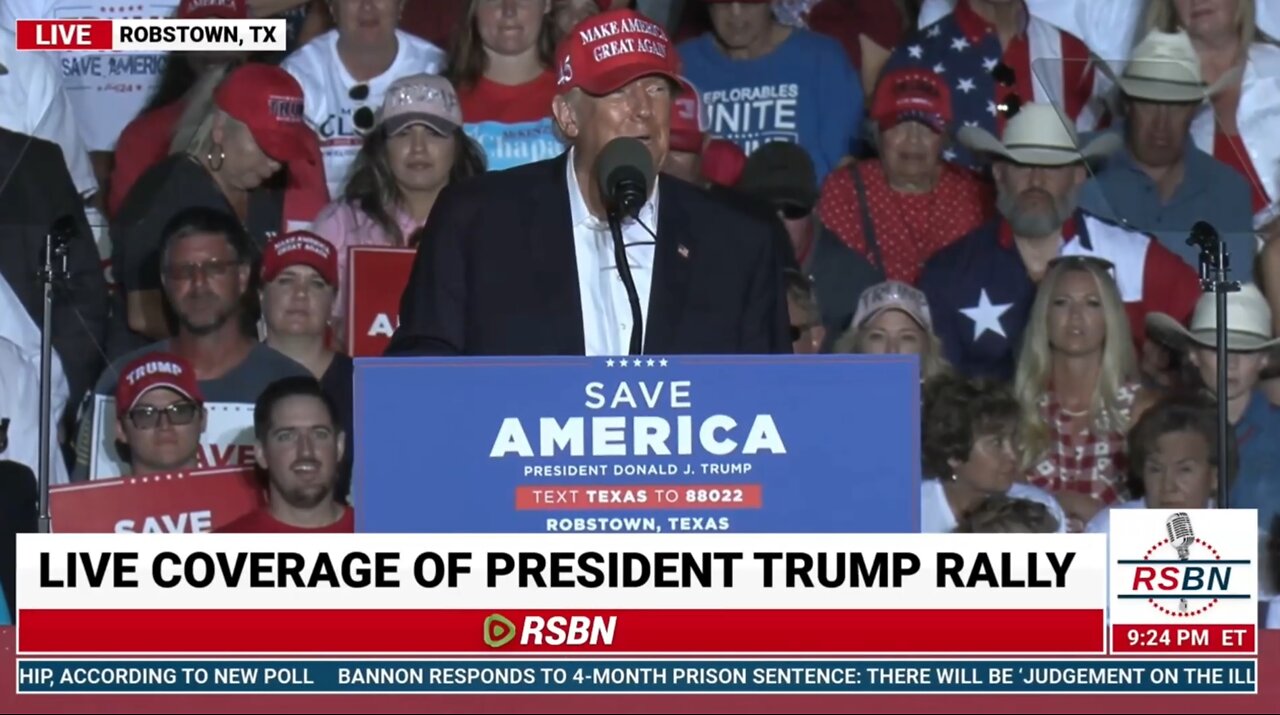 LIVE: Donald Trump holding “Save America” Rally in Robstown, TX...