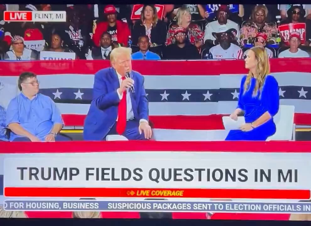 Trump Fields Questions in Michigan