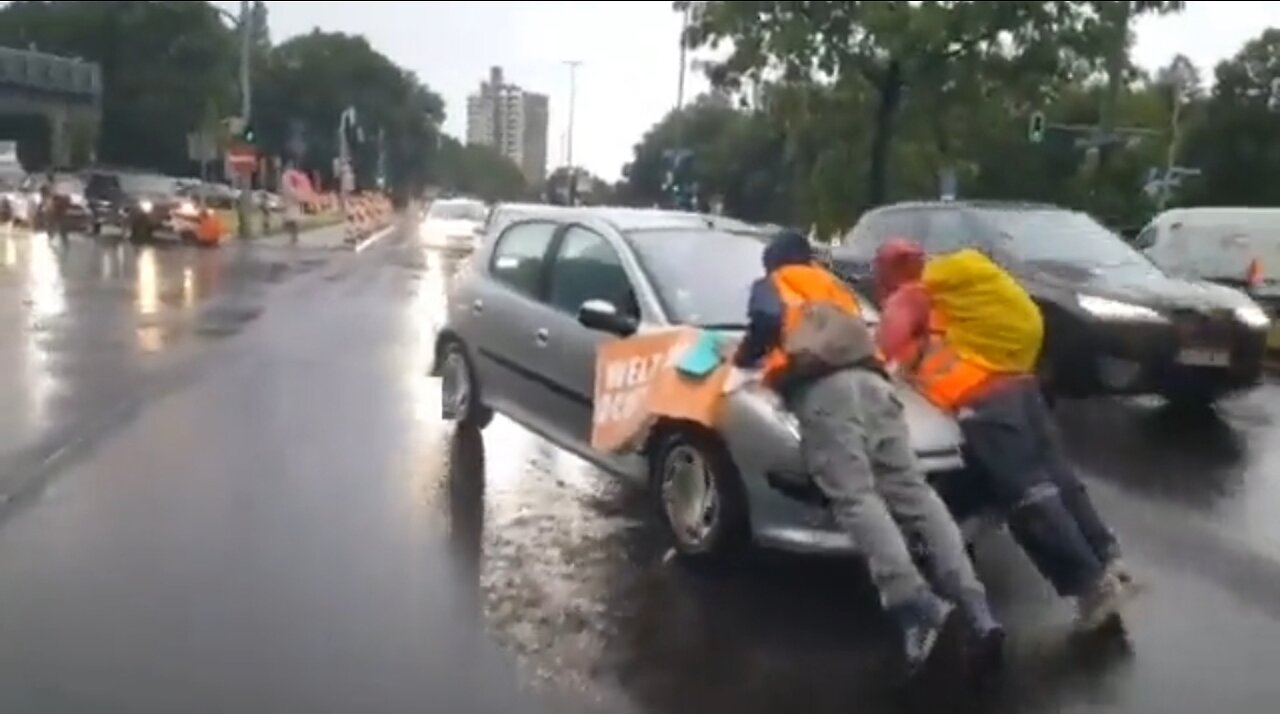 Cars Ram Into Climate Crazies Blocking Traffic