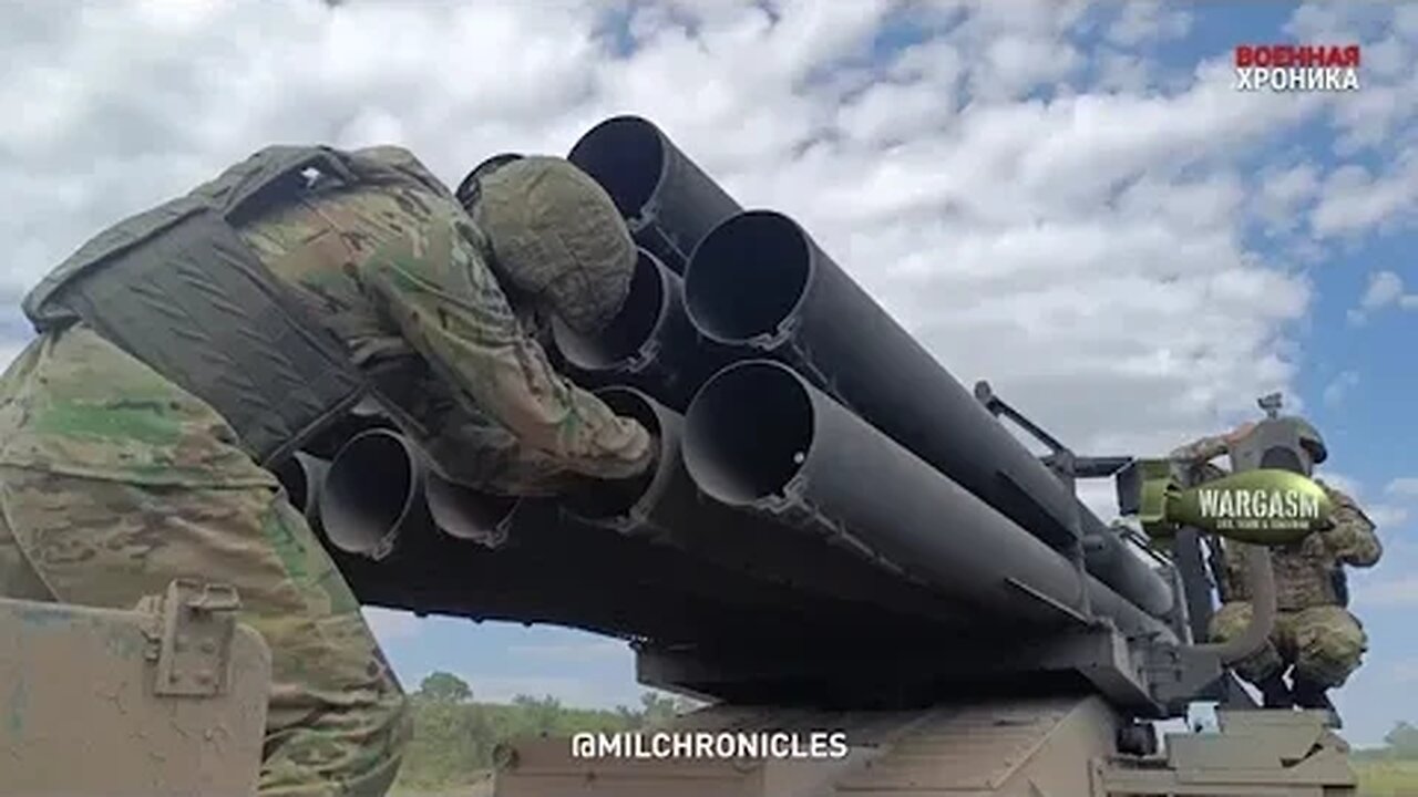 Russia's 'Hurricane' MRLS at work near Bakhmut