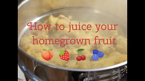 Using a steamer/juicer to juice your homegrown fruit.