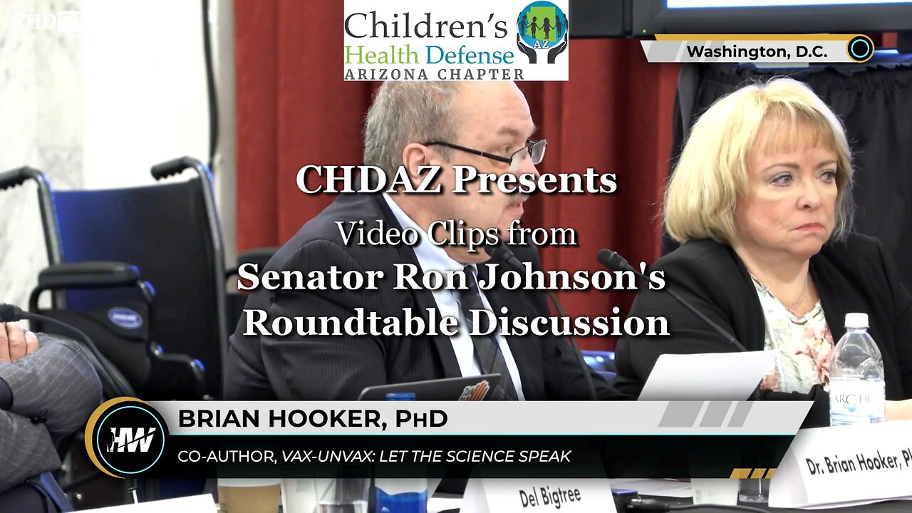 Dr Brian Hooker's Statements at Senator Ron Johnson's Round Table Discussion