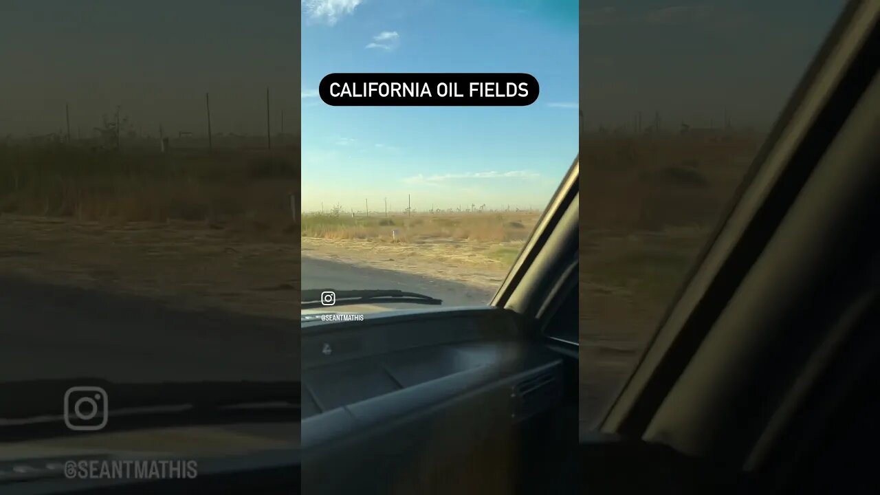 Driving through California oil fields