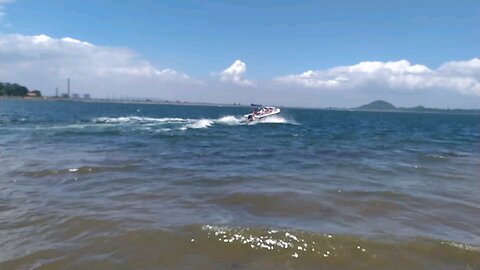 wave and boat