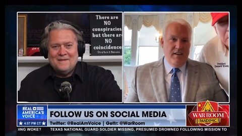 4/22/2022 Trump made a surprise appearance on Warroom today! Hi Bannon.