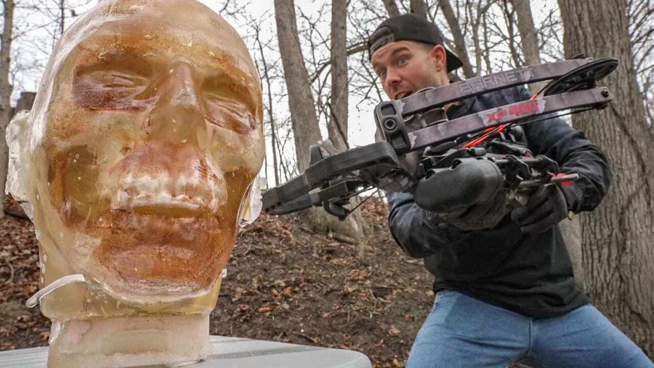 CROSSBOW vs ZOMBIE HEAD, The Walking Dead In REAL LIFE???