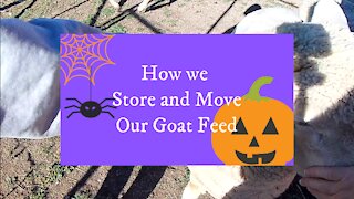 How we store and move our goat feed