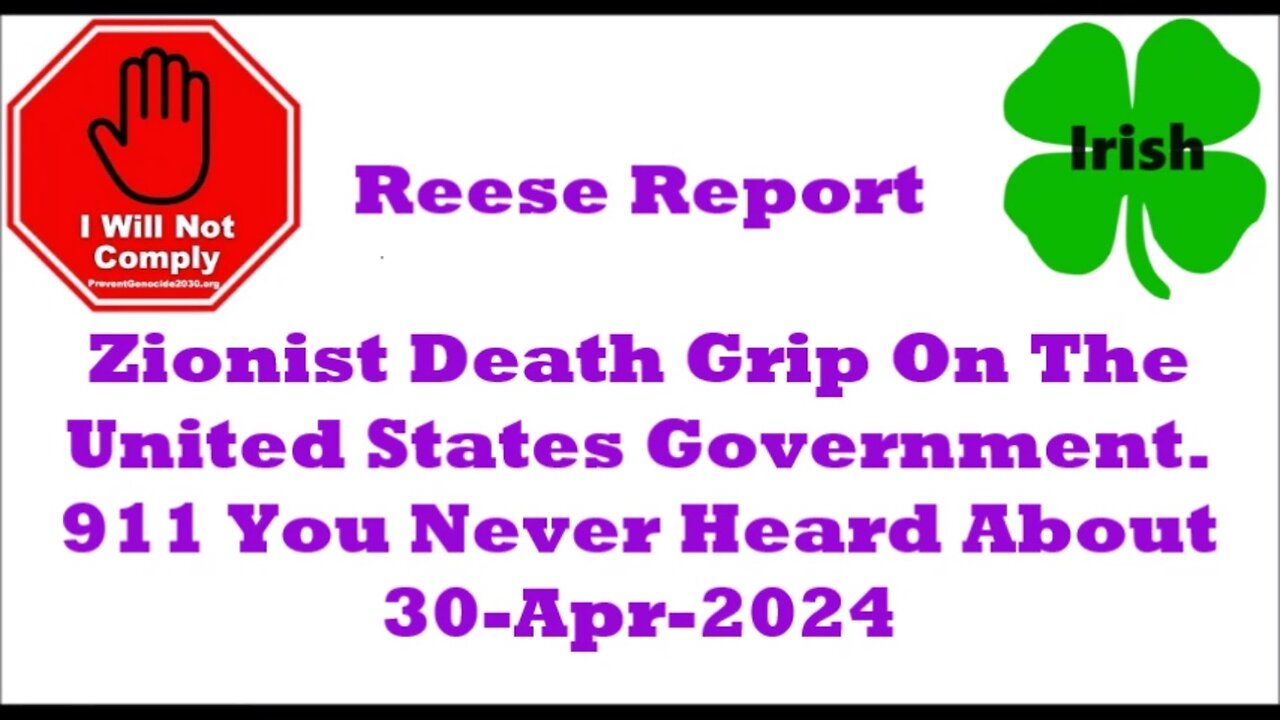 Zionist Death Grip On The United States Government 30-Apr-2024