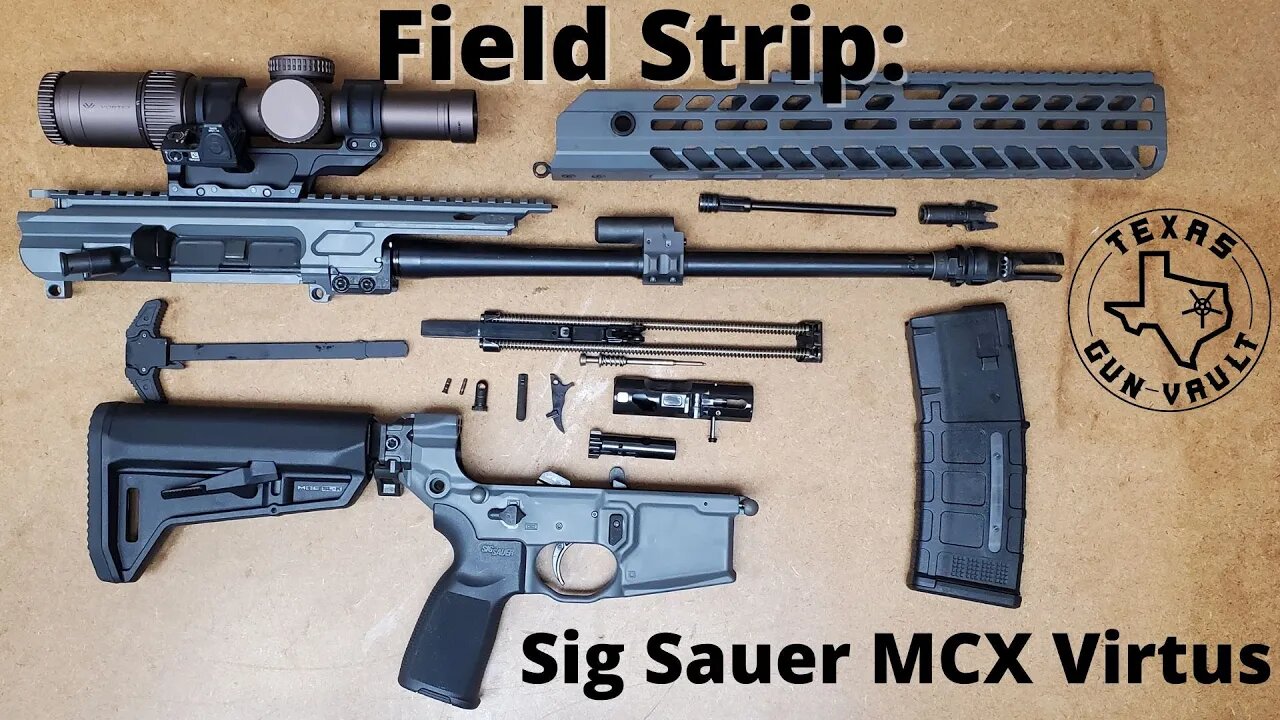 Field Strip: Sig Sauer MCX Virtus (w/ Bolt Carrier, Recoil Spring and Piston Removal)