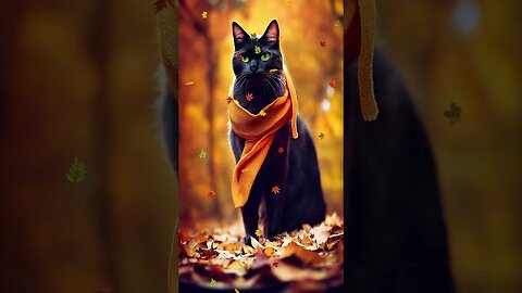 #relaxingmusic #autumnlandscape #cat #fall #leaves #digitalart #ringtone