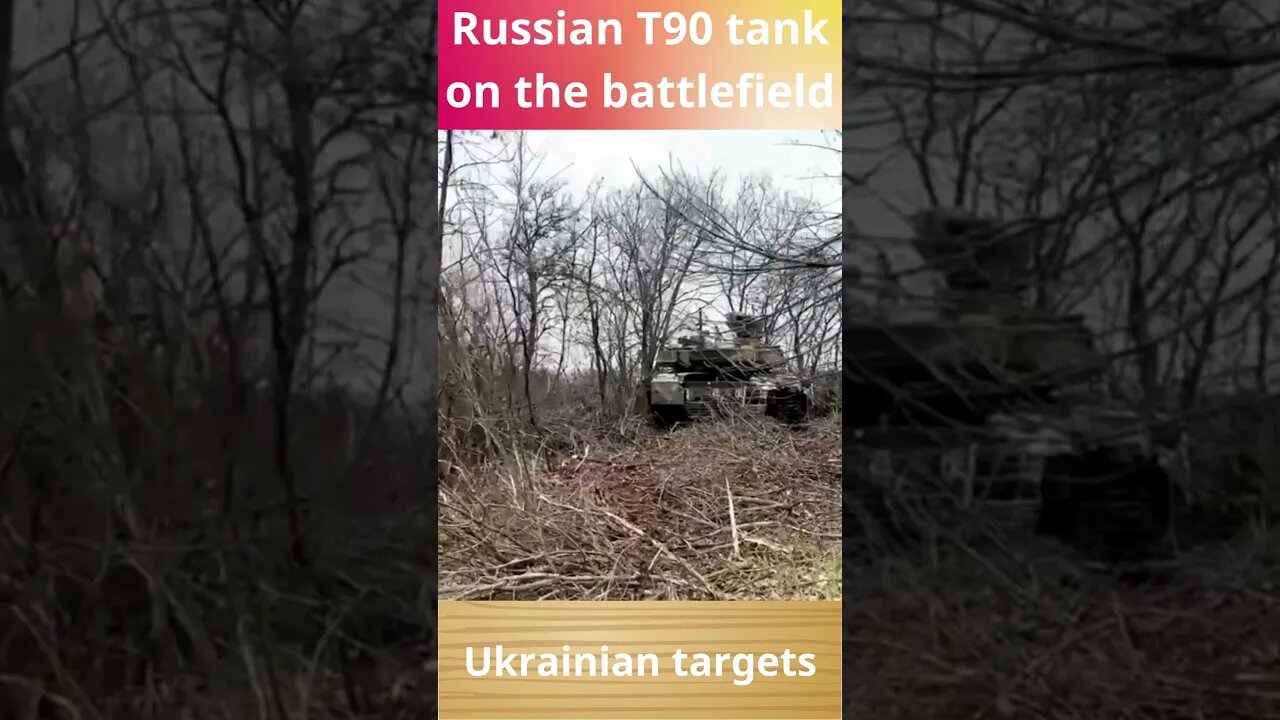 Russian T90 tank on the battlefield #russia #t90