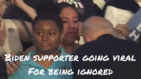 Biden supporter going viral for being ignored by Joe Biden during a campaign speech