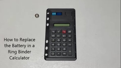 How to Replace the Battery in a Ring Binder Calculator