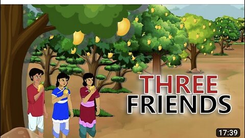 Three friends animation story video