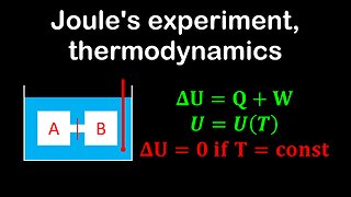 Joule's experiment, internal energy, thermodynamics - Physics