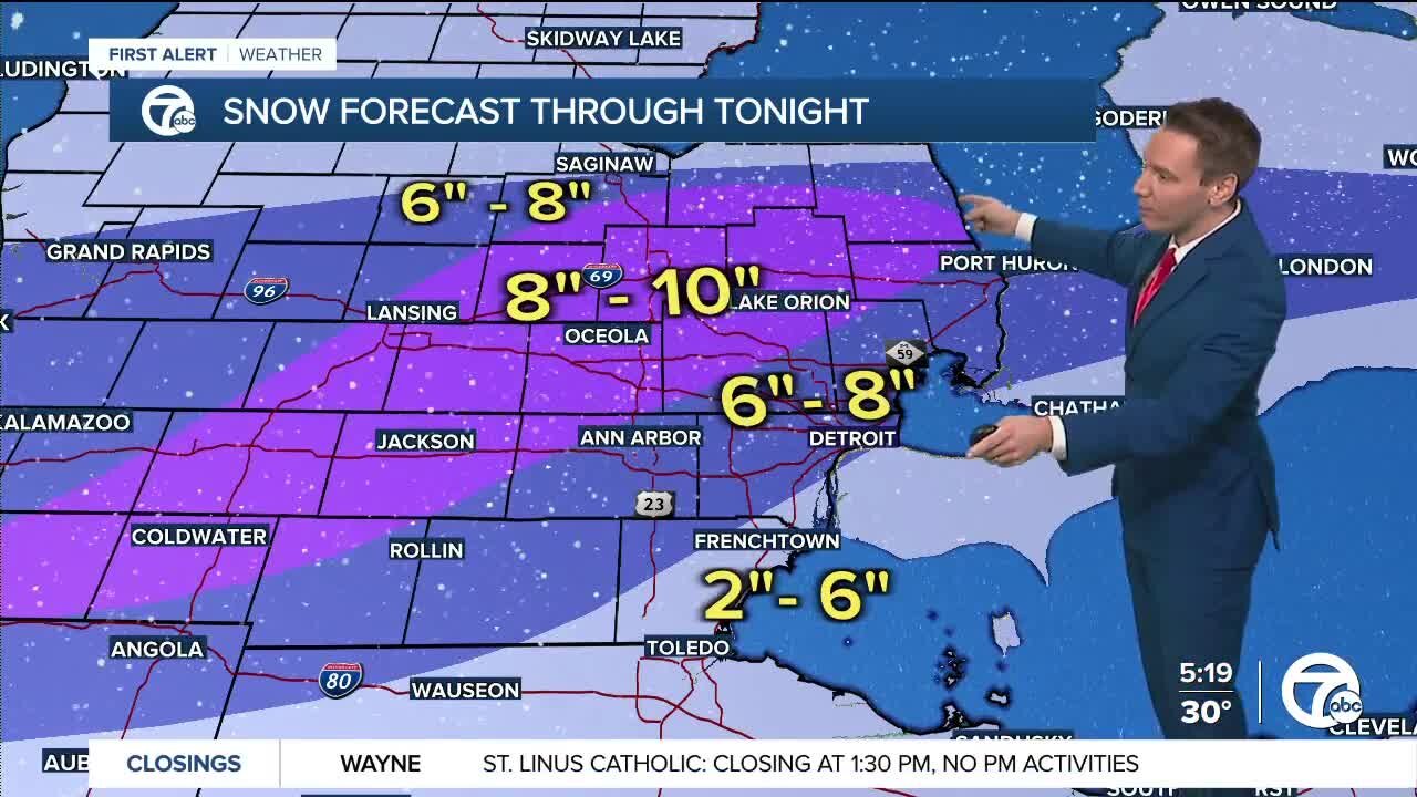 Detroit Weather: Winter storm warnings begin at 1pm today