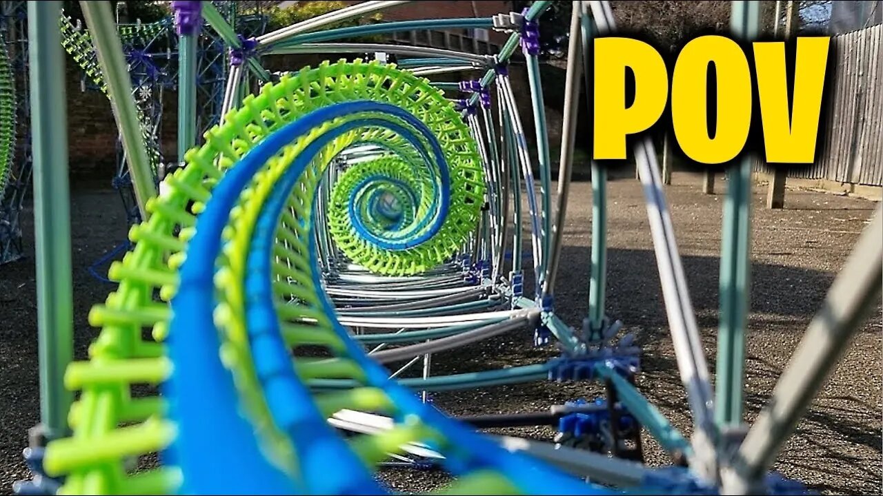 Colossus - A GIANT Back Yard K'nex Roller Coaster (POV)