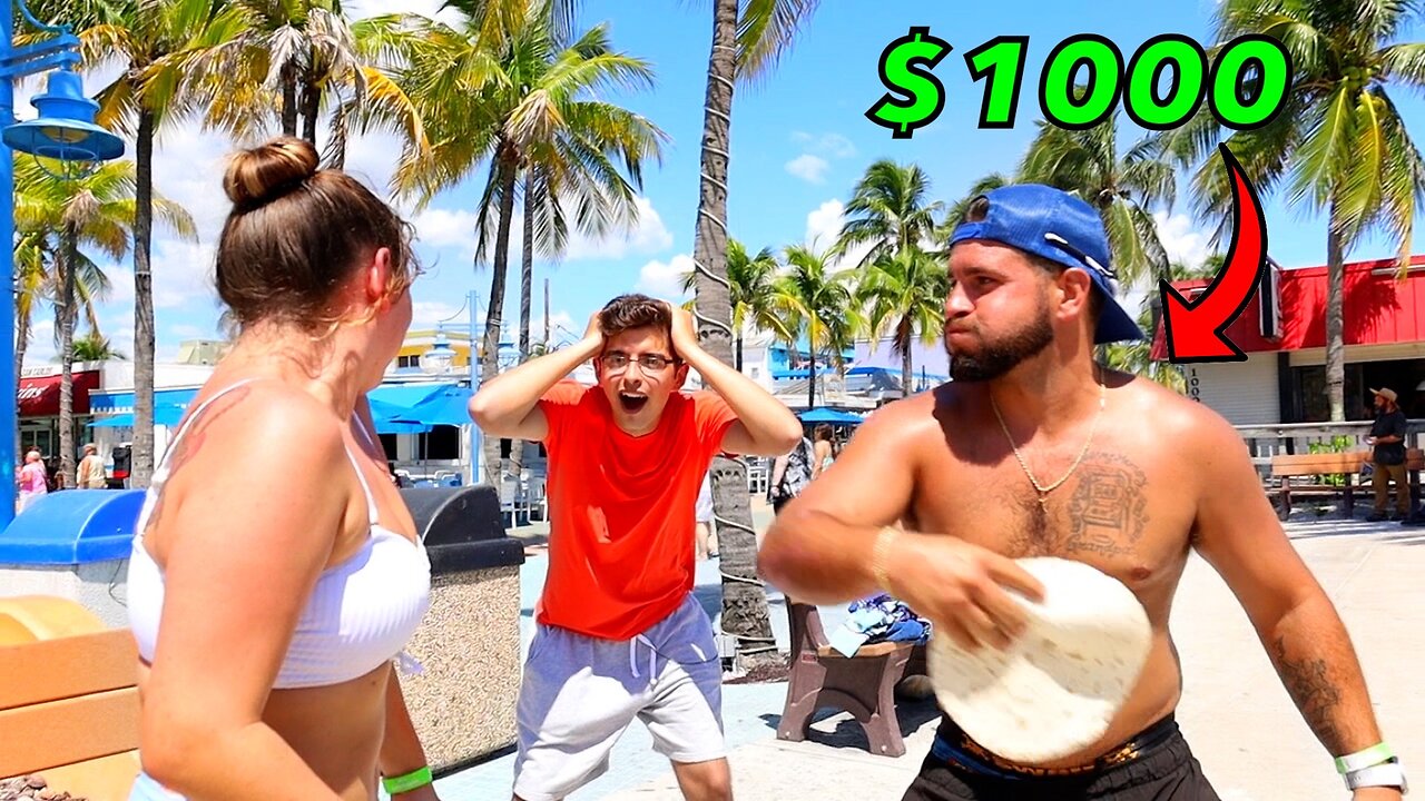 Tortilla Slap Challenge In PUBLIC, Win $1000!!!