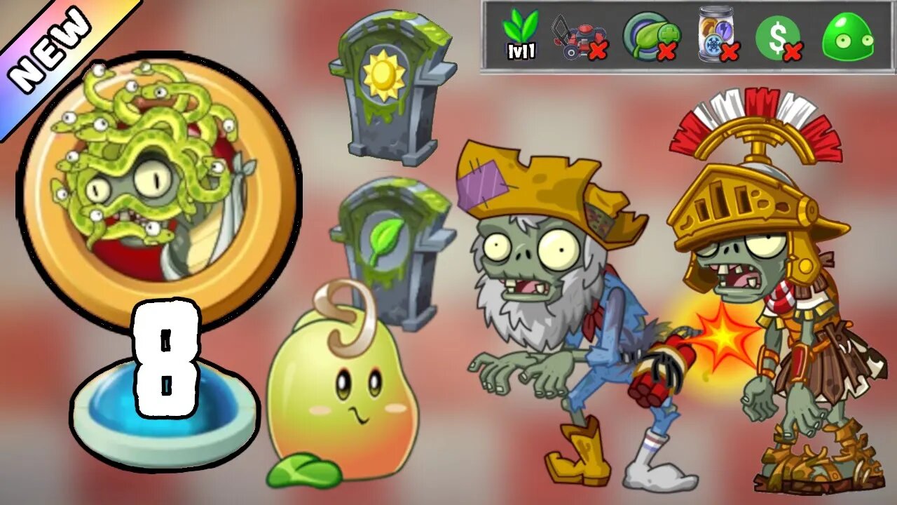 Plants vs Zombies 2 - The Zombosseum II 2023 Level 8 [Plants Lvl 1 & No Premium] + DOWNLOAD