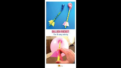 Easy balloon rocket