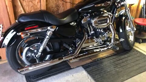 My 14 sportster custom, after putting on Cobra pipes