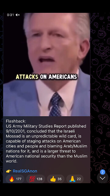 US Army Military Report published 9/10/2001,concluded the Israeli Mossad is unpredictable wild card