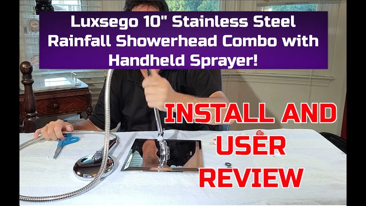 AWESOME Luxsego Rainfall High Pressure Shower Head Combo - Install