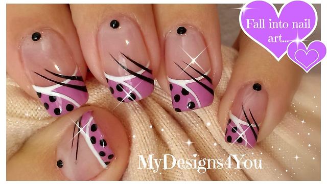 Cute polka dot nail art tutorial