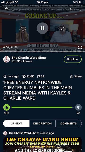 Charlie Ward : bills are already prepaid by our taxes in UK