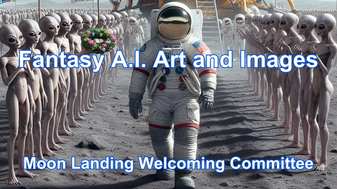 A.I. FANTASY ART: Moon Landing Welcoming Committee