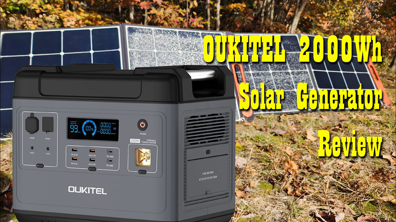 OUKITEL P2001 2000Wh Power Station LiFePO4 UPS Solar