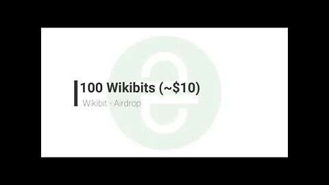 Finalizado - Airdrop - Wikibit - $10 doletas para o dia 28 de fevereiro de 2021