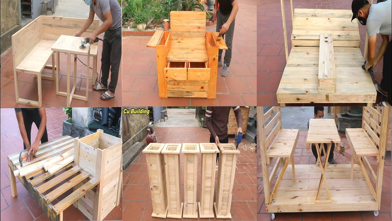 6 Amazingly Perfect Pallet Wood Recycling Projects __ Cheap Furniture Design From Wooden Pallets