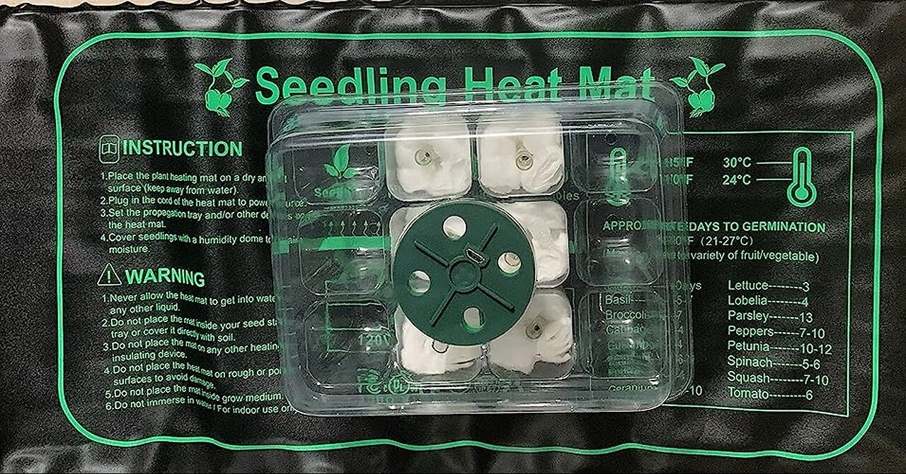 Seedling Heat Mat for Seed Starting,10" x 20.75" Hydroponic Heating Pad Durable Waterproof for...