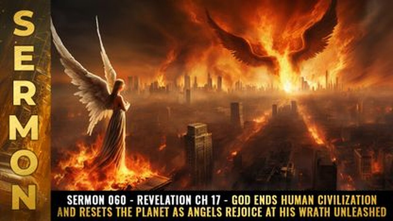 Sermon #060 - Rev 17 - God ENDS Civilization & Resets Earth as Angels REJOICE at his Wrath