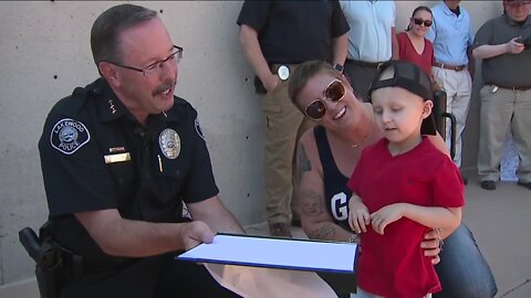 3-year-old finishes radiation, gets to be honorary Lakewood police agent