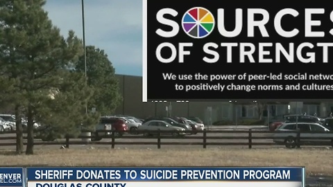 Douglas County Schools suicide prevention program gifted thousands by sheriff's office