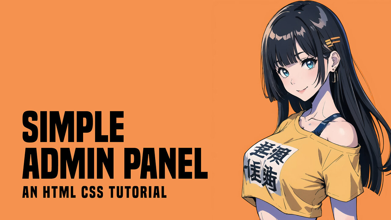 Very Simple Admin Panel In HTML CSS