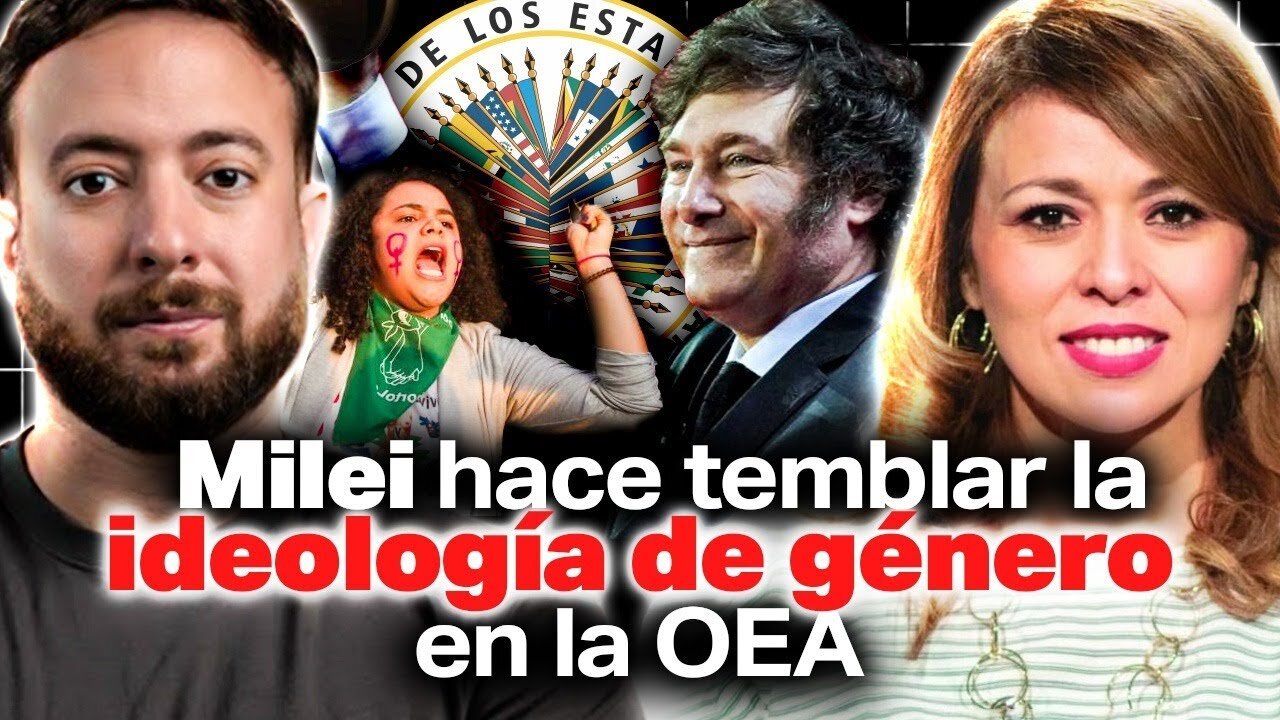 MILEI HACE TEMBLAR LA IDEOLOGÍA DE GÉNERO EN OEA | Agustín Laje con Neydy Casillas