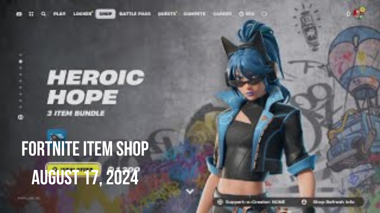 Fortnite Item Shop|August 17, 2024(*New* Heroic Hope Bundle)