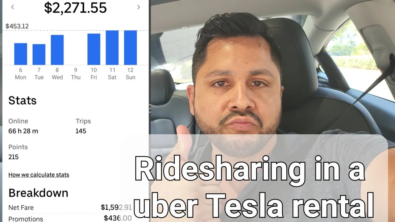 Watch how I make $2271 ridesharing in a Uber rental